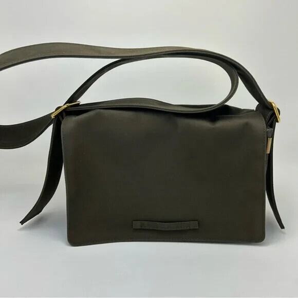 Burberry Olive Green Trench Messenger Bag Crossbody EUC - Picture 4 of 11